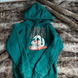 Neat Dude Green Skull Hoodie